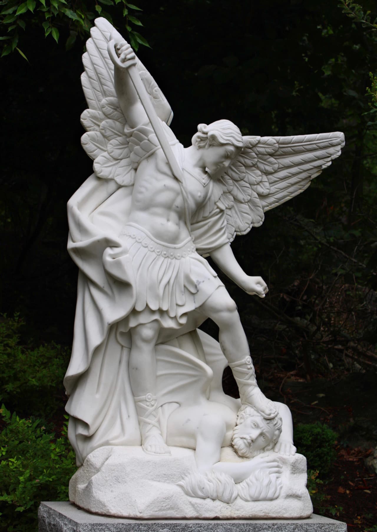 Saint Michael the Archangel statue at Mount Saint Mary’s.