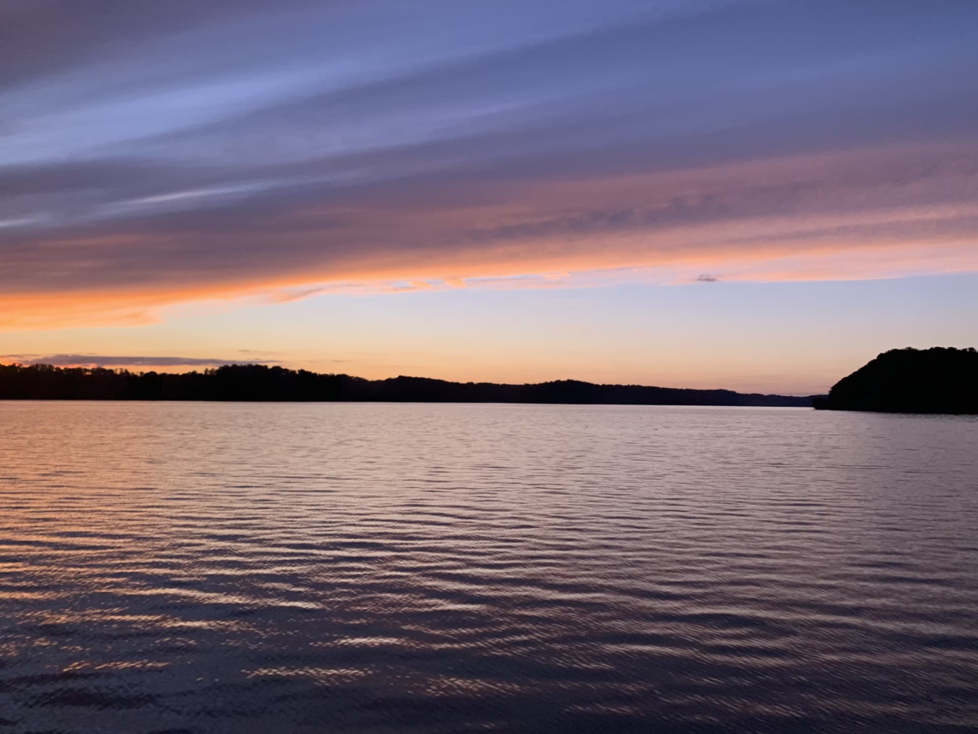 A very bright sunset caught on the bridge over the Susquehanna.